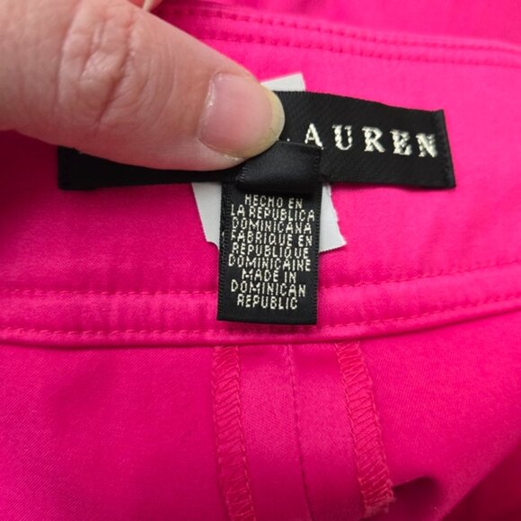 Ralph Lauren Black Label Pants Size 6 Pink Straight Dress Casual Chino - Picture 8 of 9